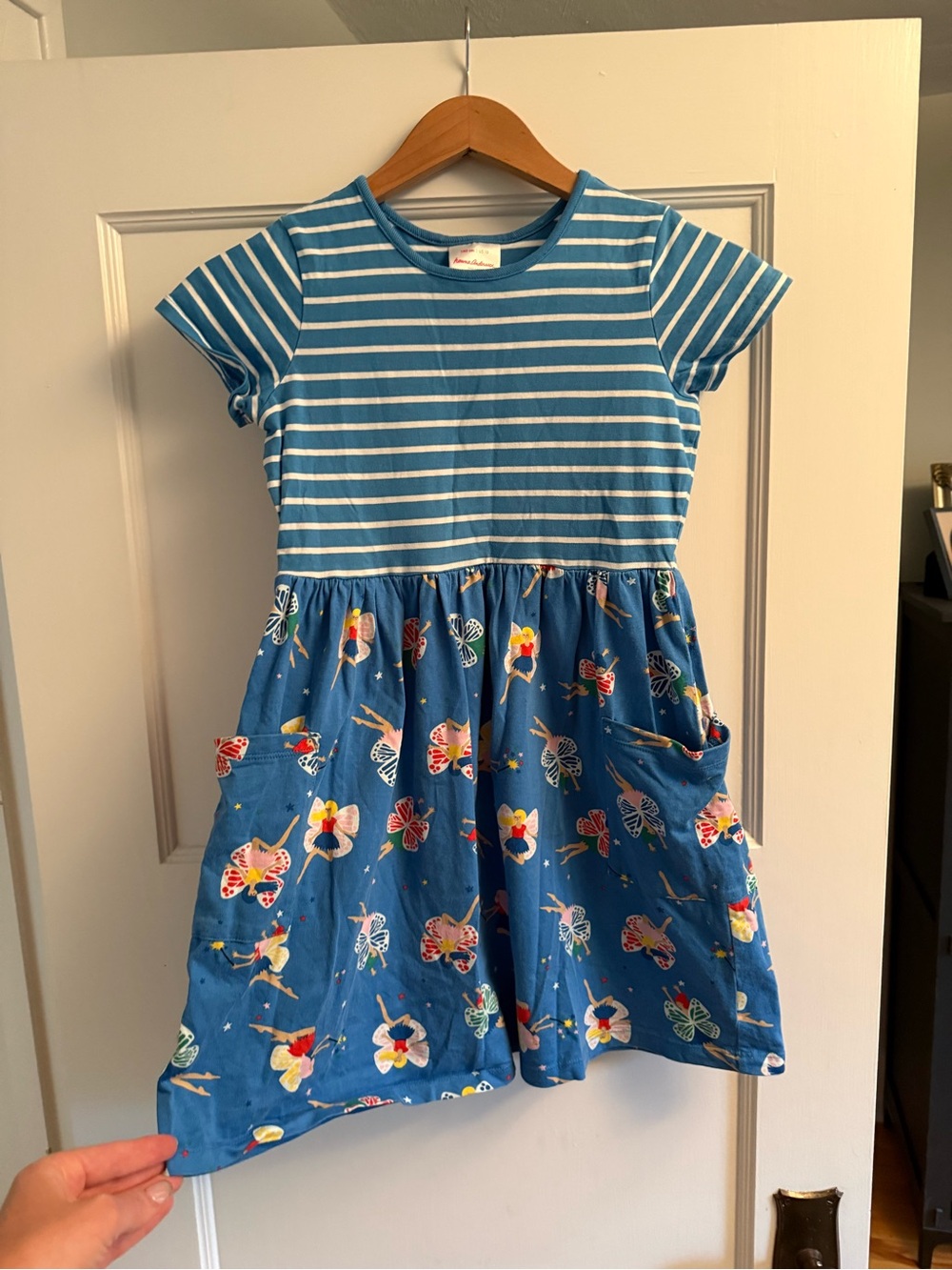 Hanna Andersson Blue Striped & Fairy Print Dress - Picture 5 of 6